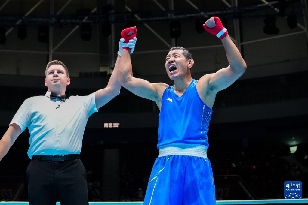 全国运动会|拳击-男子92公斤级半决赛：孟繁龙晋