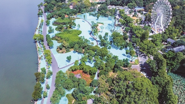 东湖绿道换上“冬装”