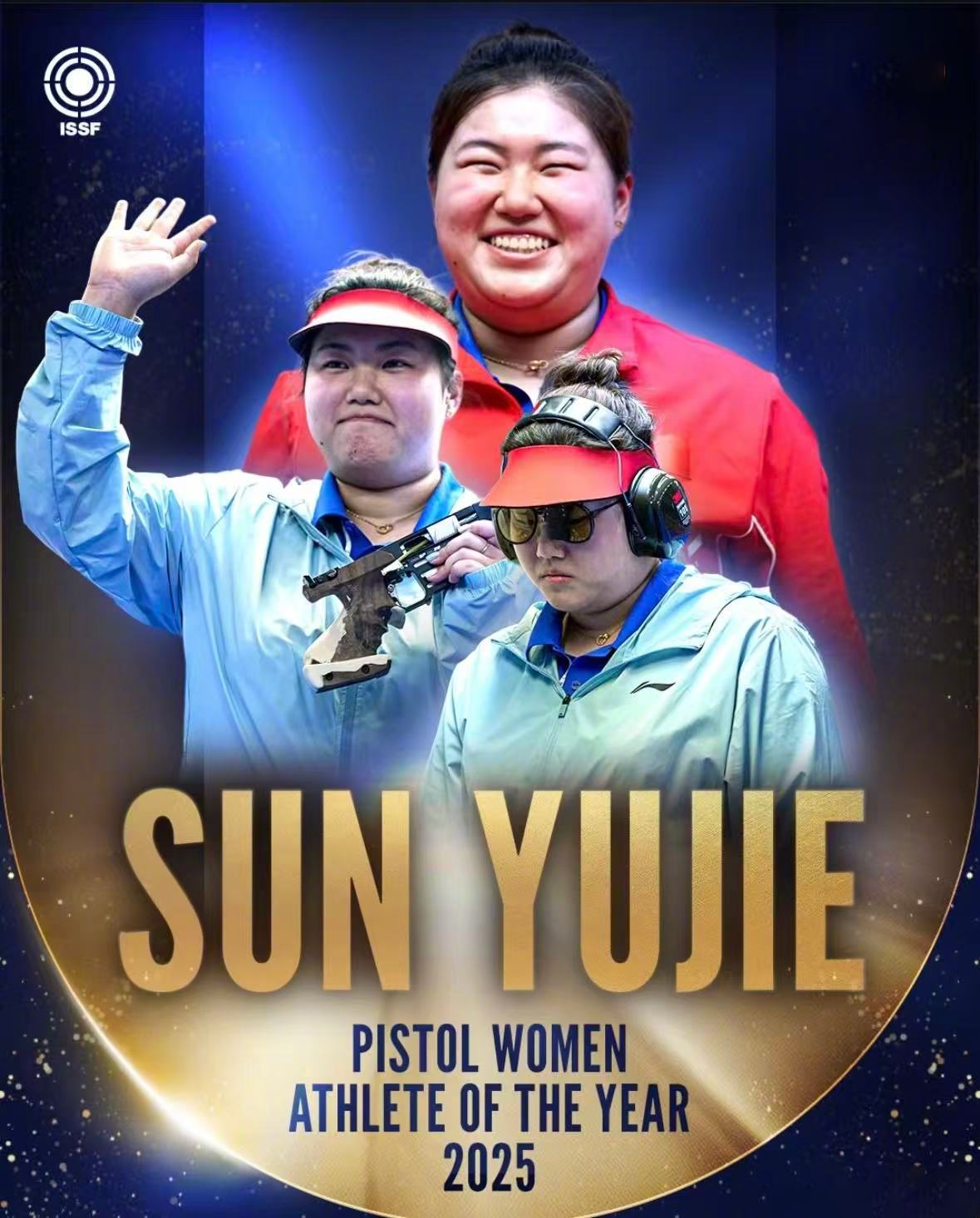 视频丨中国选手胡凯、孙瑜洁分别荣获男子、女子手枪项目年度最佳运动员