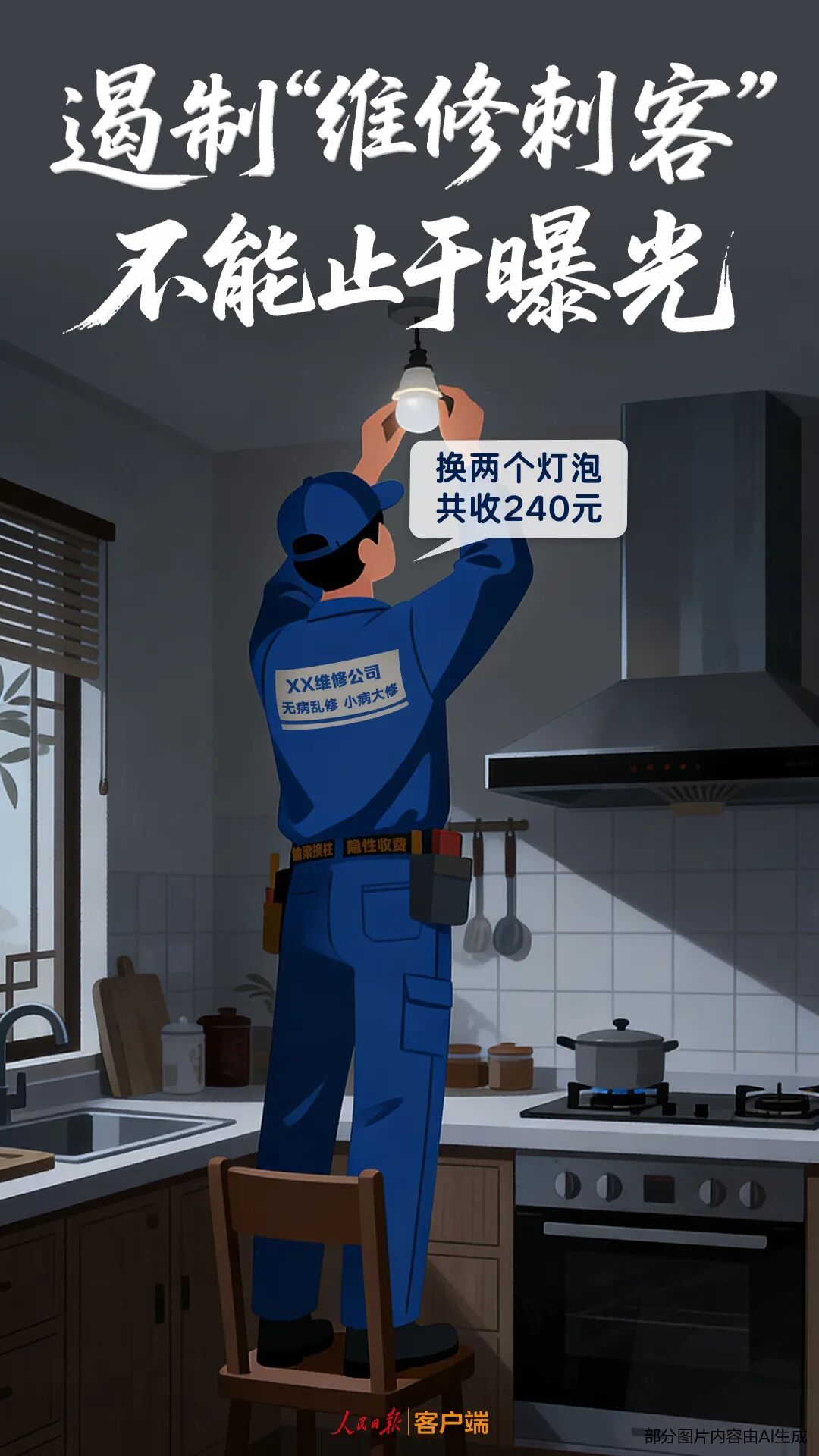 换俩灯泡240元,遏制“维修刺客”不能止于曝光