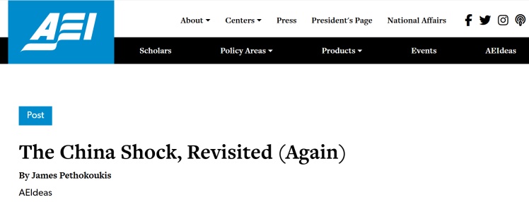 美国保守派智库学者：“中国冲击论”不