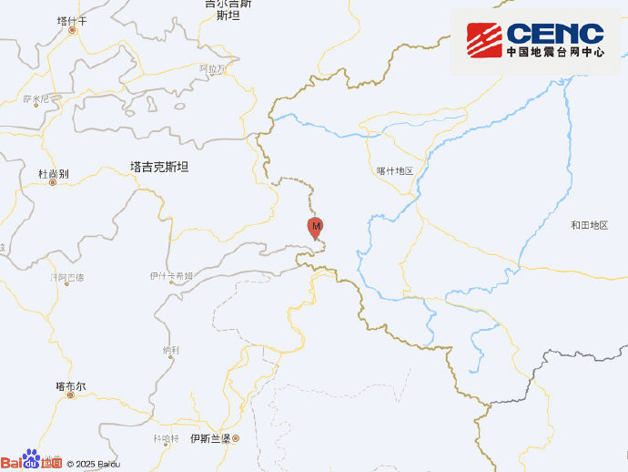 新疆喀什地区塔什库尔干县发生5.2级地震
