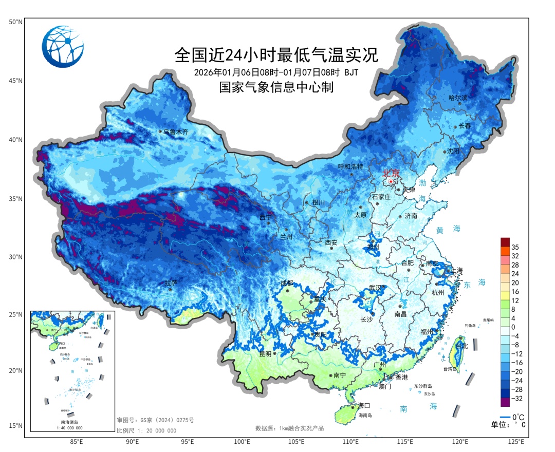 0℃线直抵广东广西，早晚最低气温还将持续低迷