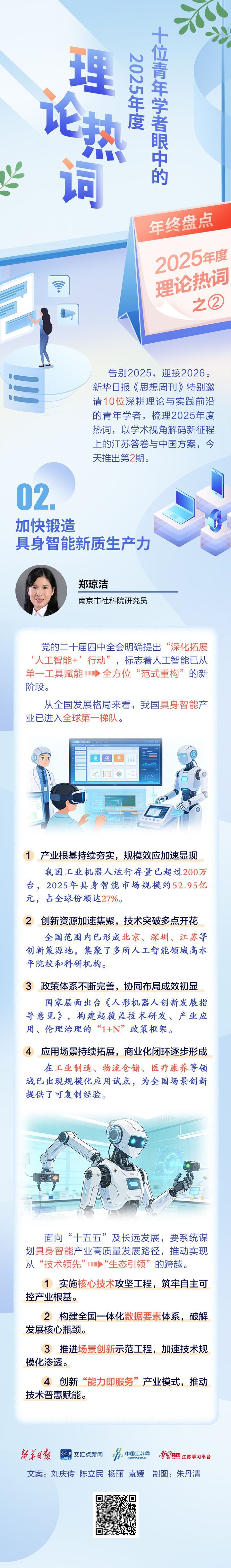 十位青年学者眼中的2025年度理论热词②｜郑琼洁：加快锻造具身智能新质生产力