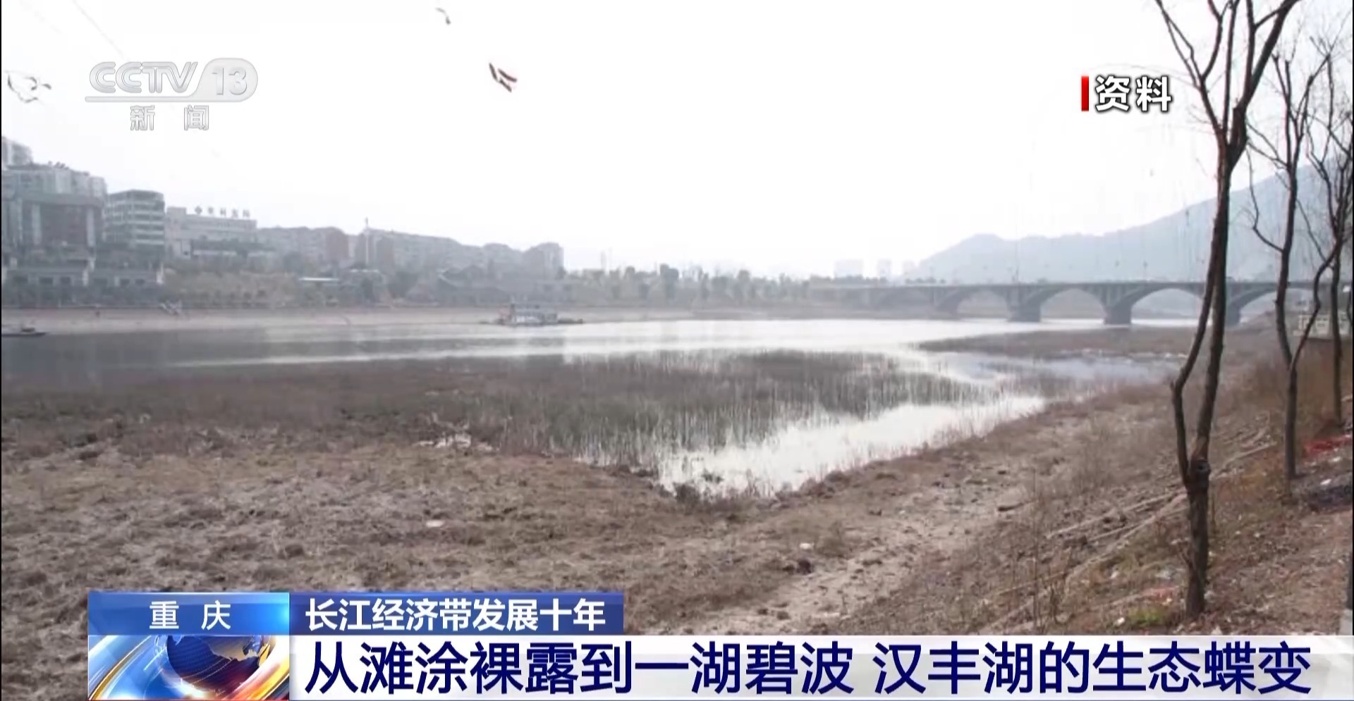 视频丨汉丰湖生态变迁，从裸露的泥滩到湖面碧