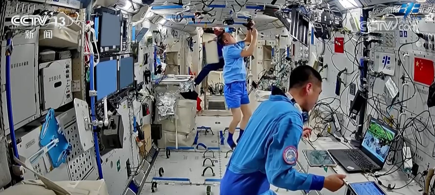 在轨运行的两个多月里，神21号机组人员忙于科学