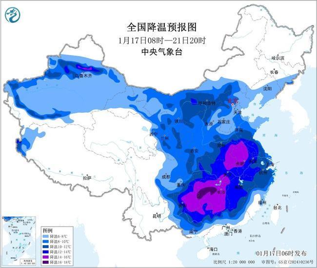 寒潮预警！我国大部将现大风降温