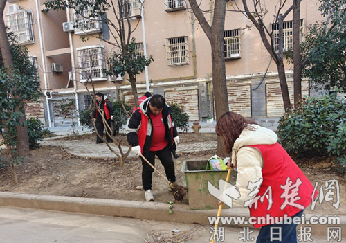 钟祥市人社局：下沉社区践初心 “清洁家园”暖民心