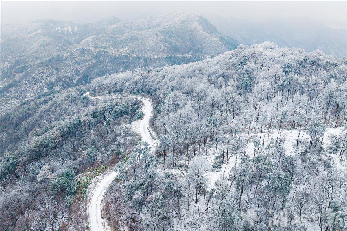 新年初雪，黄陂清凉寨银装素裹