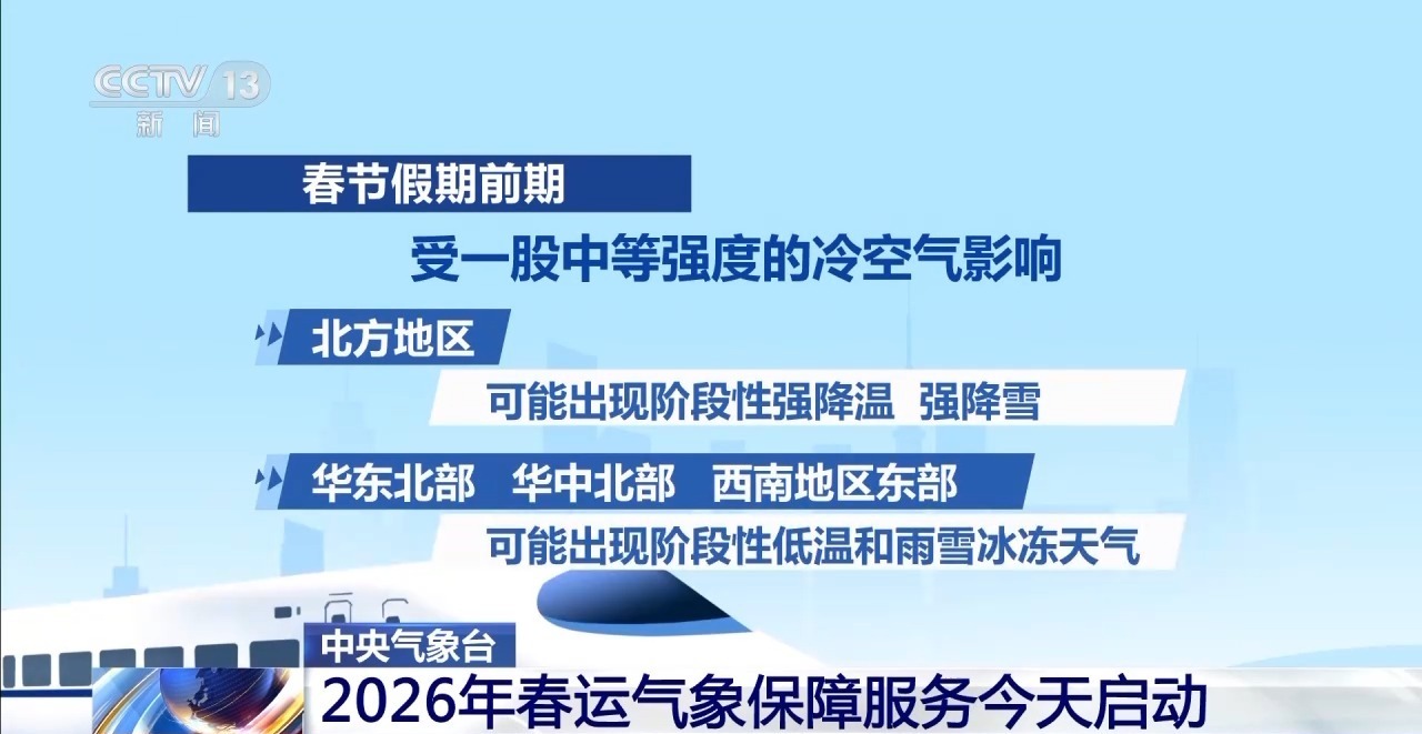  视频丨2026年春运气象保障服务启动 加强对灾害性天气滚动监测