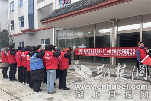 钟祥市皇庄街道皇城社区联合钟祥市园林绿化建设中心开展主题党日暨义务修剪活动