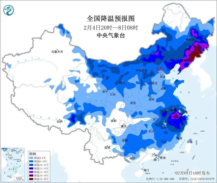 寒潮和大风蓝色预警发布！这些地方将“速冻”