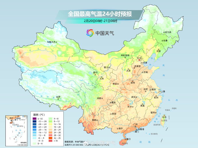  中东部强势回暖，北方气温骤降伴大风沙尘
