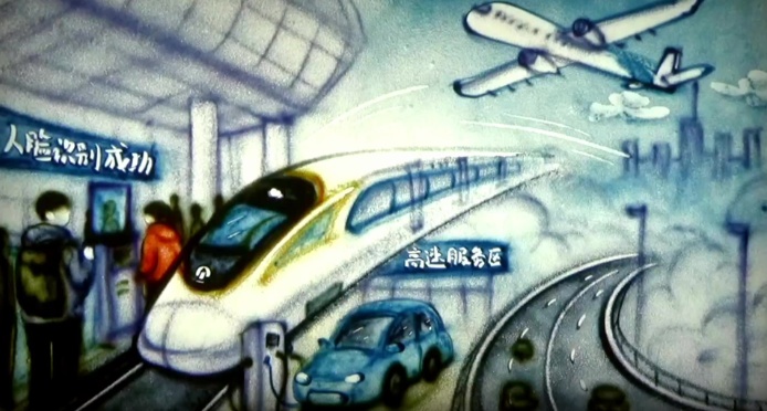  好评中国｜创意沙画：春运变迁，勾勒中国式现代化民生底色