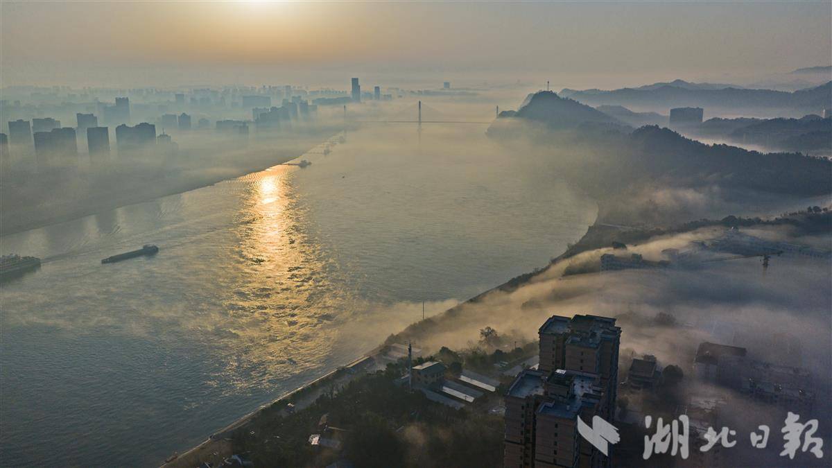 宜昌初五现平流雾景观