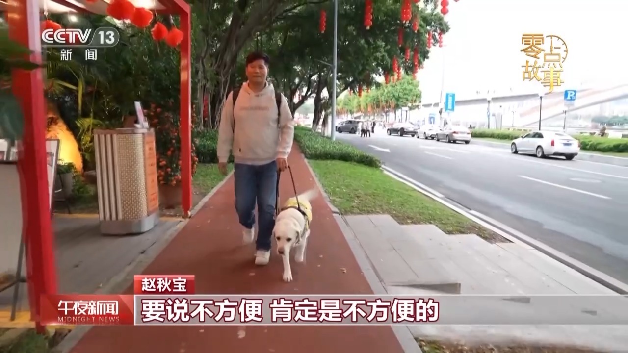 他带着导盲犬行走中国 勇敢出发奔赴心中的光