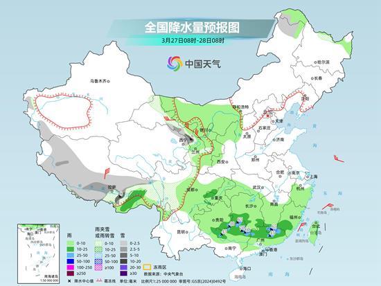 南方阴雨持续北方雨雪自西向东发展 全国大部气温以偏高为主