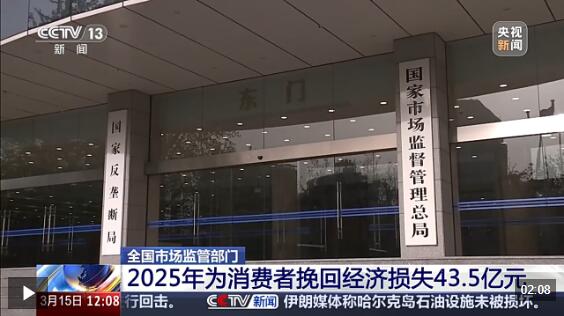 挽回损失43.5亿元！市场监管总局发布2025年消费维权数据