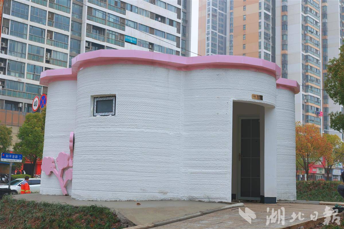 樱花造型！两座3D打印厕所即将亮相汉马赛道(图1)