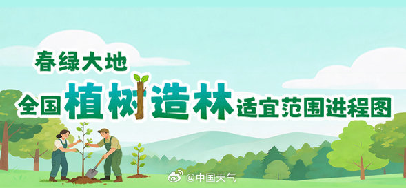 春绿大地！全国植树适宜范围进程图出炉