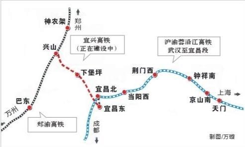 宜兴高铁兴山段铺轨施工 郑渝高铁沿江高铁即将“牵手”