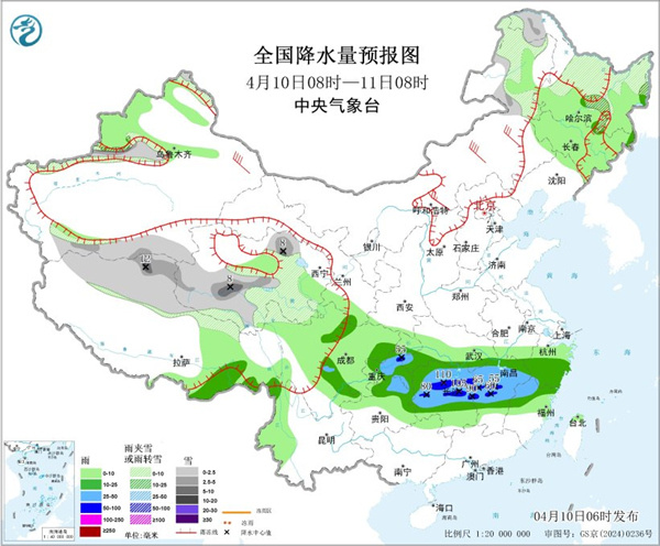 江南降雨连连部分地区有暴雨 华北多地气温将创新高