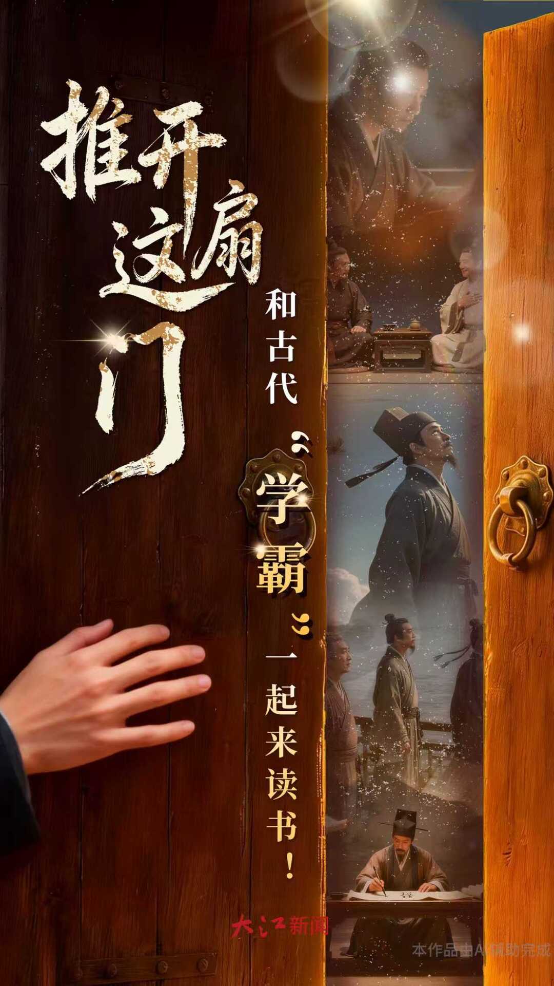SVG海报丨推开这扇门，和古代“学霸”一起来读书！