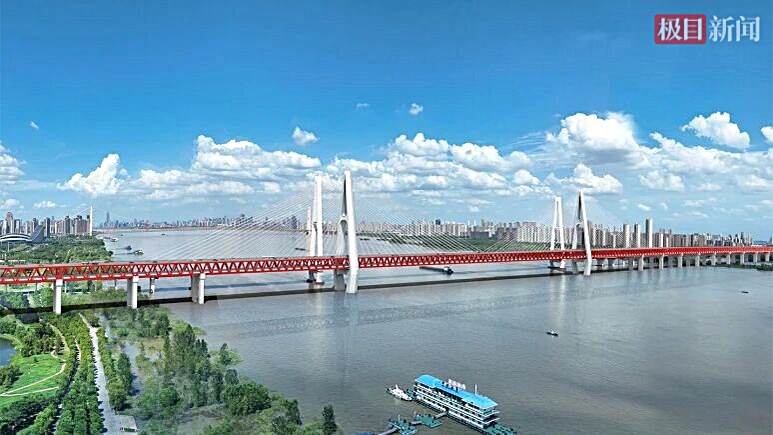 武汉白沙洲长江公铁大桥开工 采用上层公路下层铁路合建形式