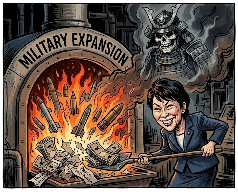 Satirical Cartoon丨The militarist's ghost returns