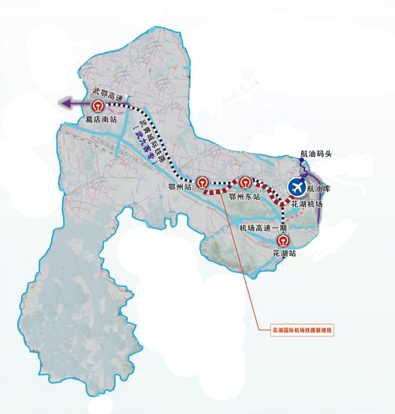 下了飞机就上铁路 花湖国际机场铁路联络线今年基本建成