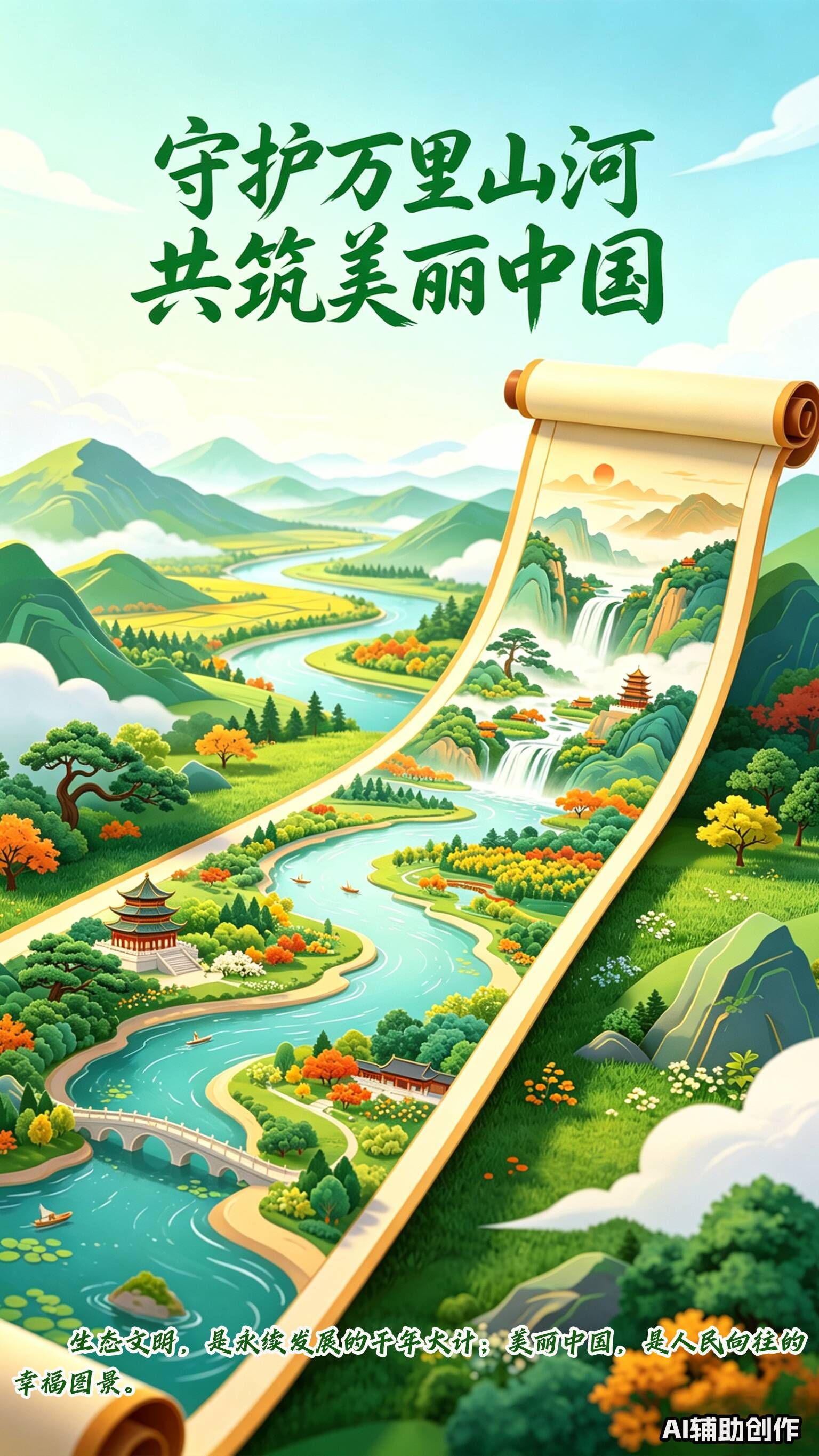 好评中国丨AI漫评：守护万里山河 共筑美丽中国