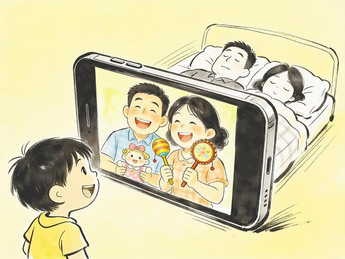 时事绘 关机，抱娃！