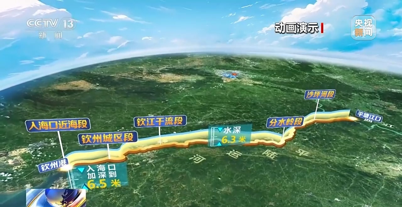 开山劈岭→通江达海 平陆运河航道分段建设“水上高速”