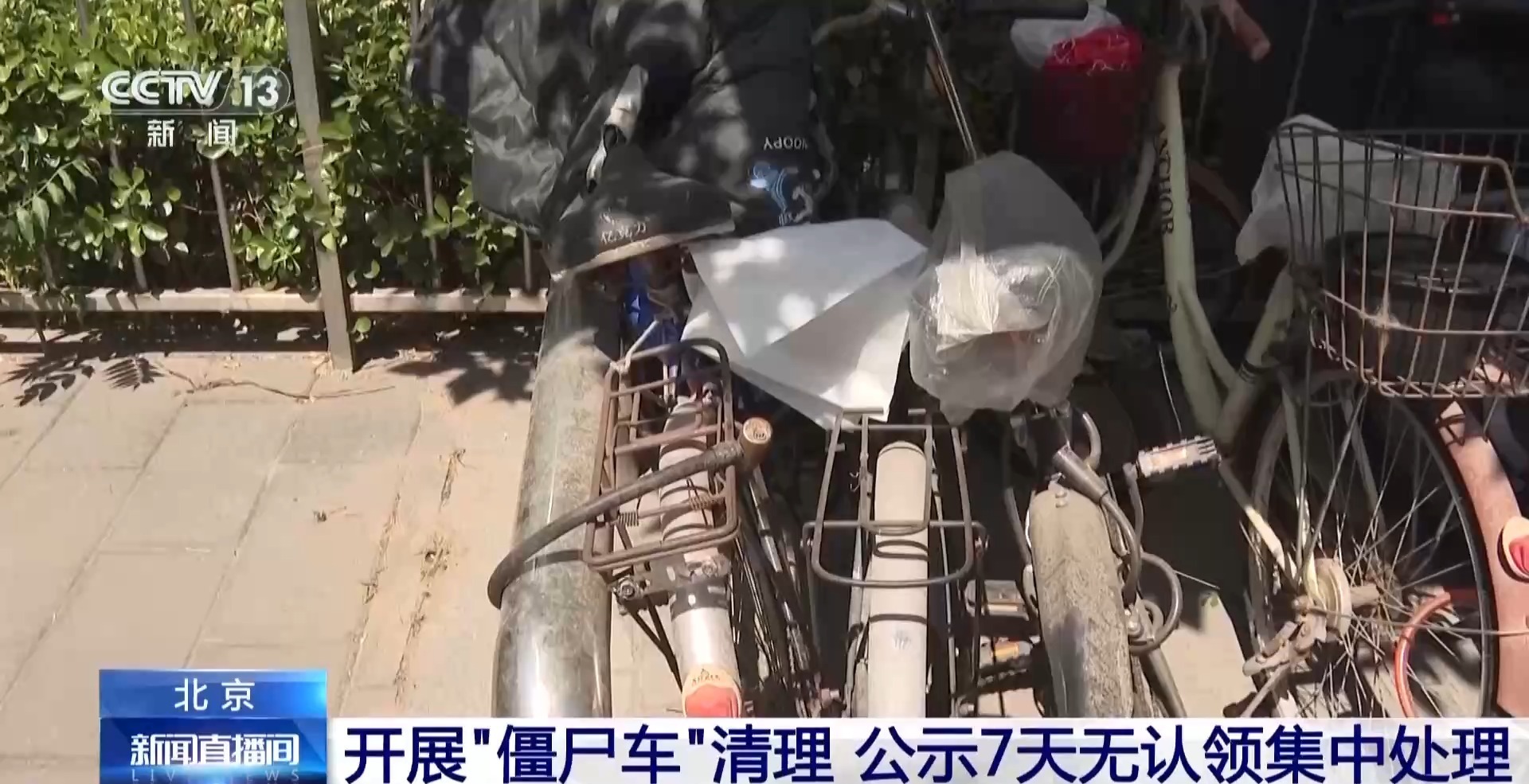 北京开展“僵尸车”清理 公示7天无认领车辆将被集中处理
