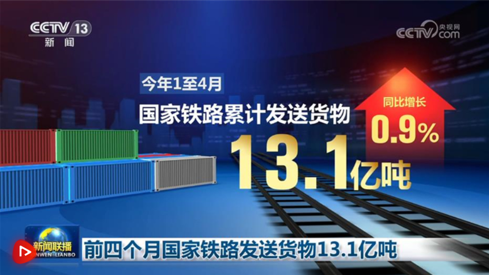  前四个月国家铁路发送货物13.1亿吨