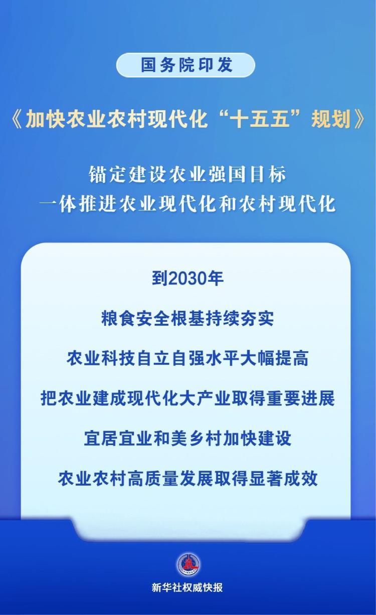 加快农业农村现代化 未来五年“规划图”来了