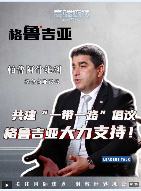 视频丨格鲁吉亚议长：大力支持共建“一带一路”倡议