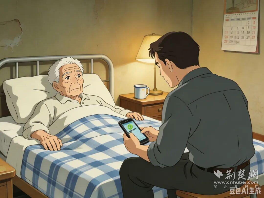 他拿着老人的手机说帮你签到，然后转了四次账