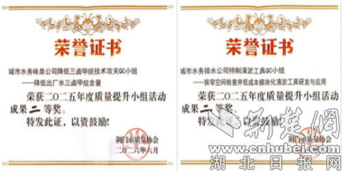 喜报！荆门水务集团两项QC成果斩获市级二等奖