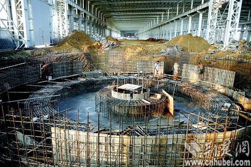 宜昌世界最高电缆立式生产车间正在加快建设(