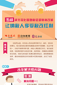 五问湖北深化国地税征管体制改革 让纳税人享受税改红利