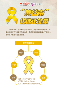“黄丝带”传递正能量
