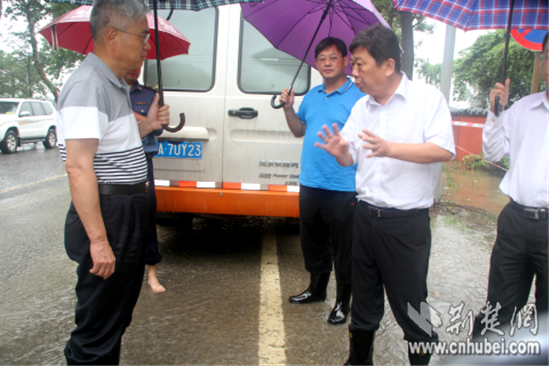 [2016防汛]湖北省交通运输厅厅长何光中赴江夏检查道路交通安全隐患