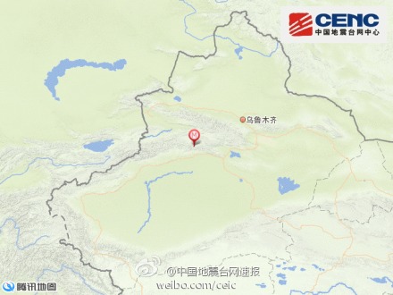 新疆轮台县发生3.0级地震震源深度2千米