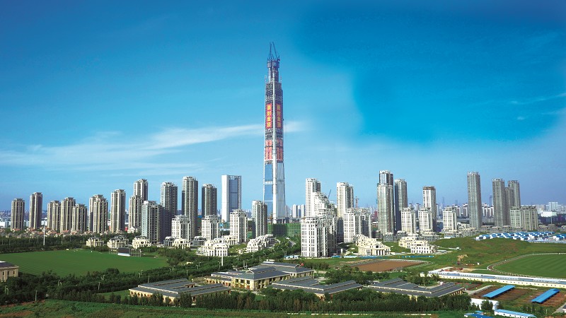 天津117大厦成中国结构第一高楼 创吉尼斯纪录