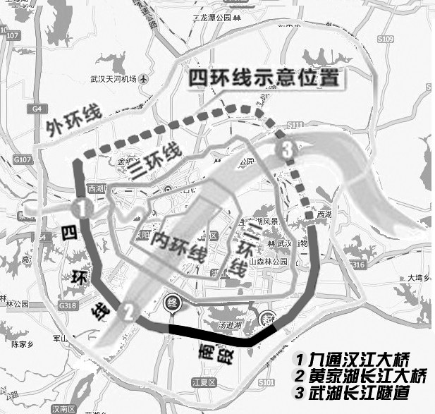 武汉四环线南段获批 投资44亿从龚家铺到藏龙