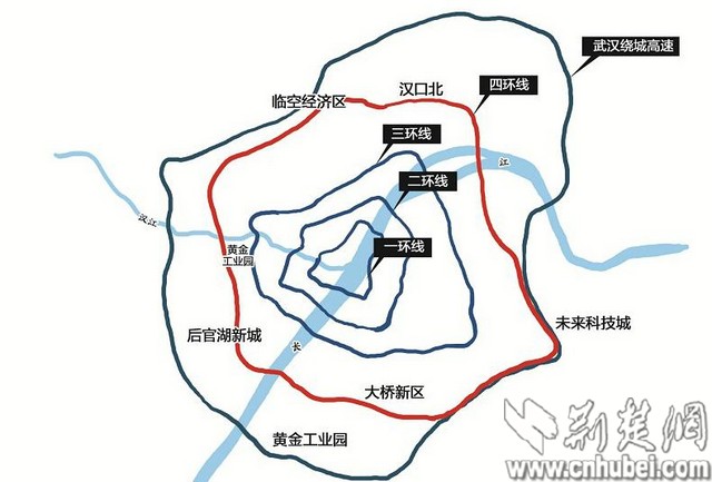 图文:武汉四环线加速建设渐露雏形