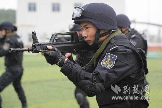 武汉特警获授"猛士突击队"称号 中南五省唯一国家级反恐突击力量
