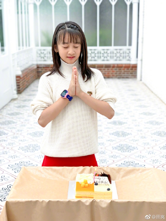 小仙女长大了田亮晒女儿森蝶美美庆生照