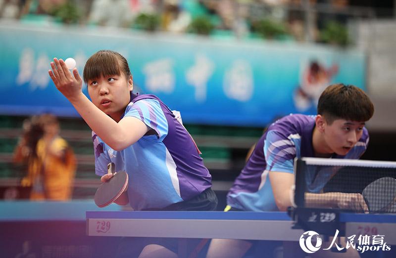 二青会-乒乓球社会俱乐部组混双决赛 张超越/王丽倩夺冠